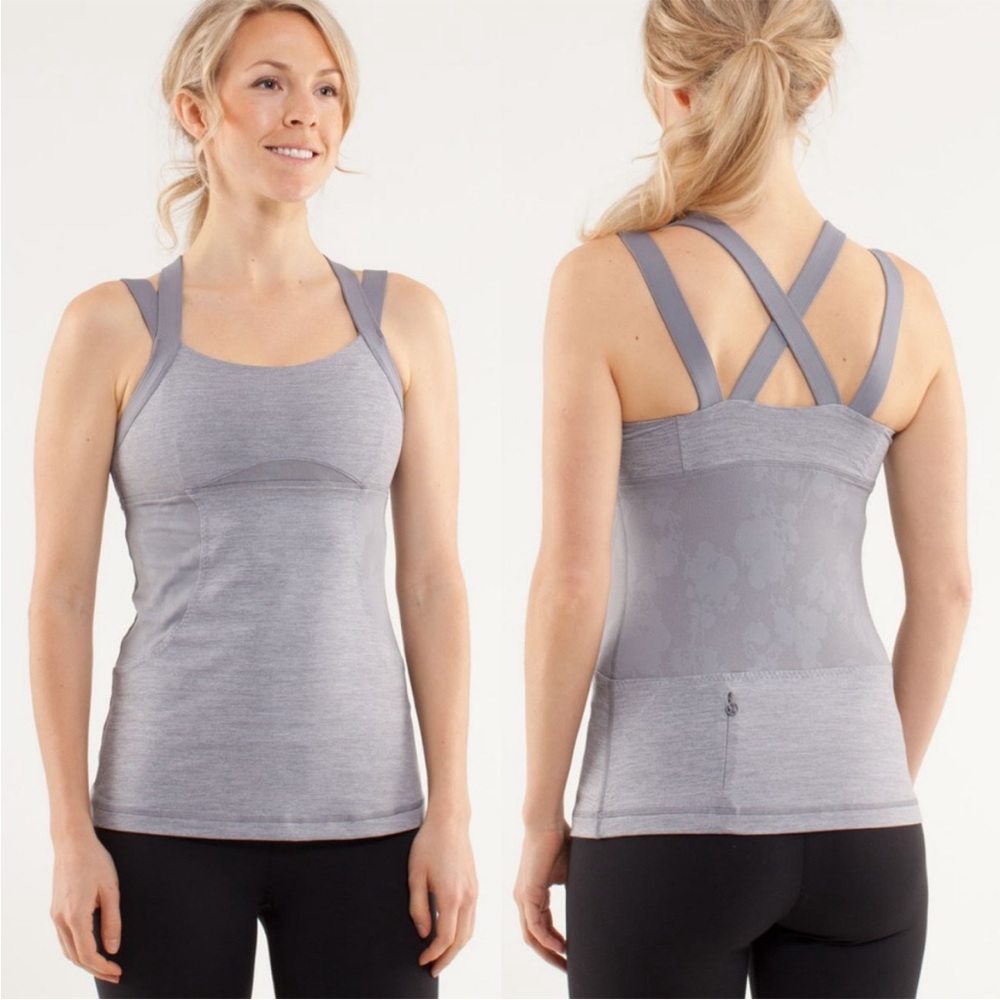 Lululemon Luxtreme Chaturanga Tank w Built in Bra Double Straps, Soft Lavender